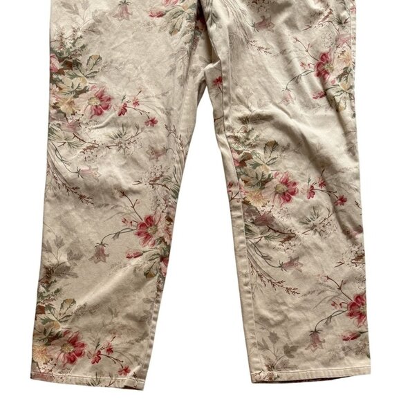 Lauren Ralph Lauren Womens Floral Pants 12P Feminine Multicolor Chic Pockets - Picture 4 of 6